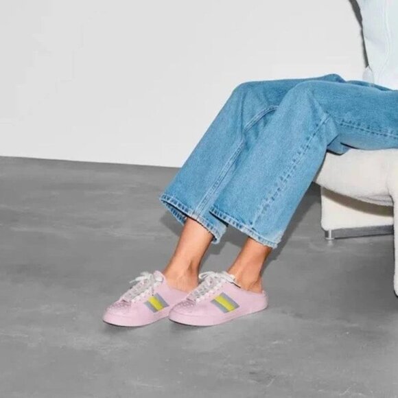 NIB Gucci Ace web pink rubber platform mule sneakers IT 38/ US 8 - Picture 2 of 9